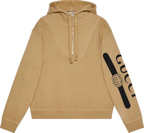 oversized gucci hoodie|gucci trim tan hoodie.